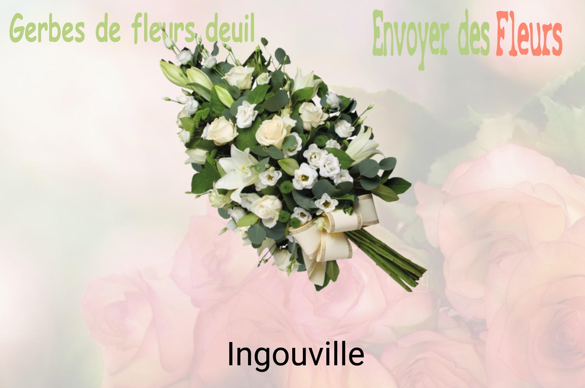 Gerbe de fleurs de deuil livrée à Ingouville